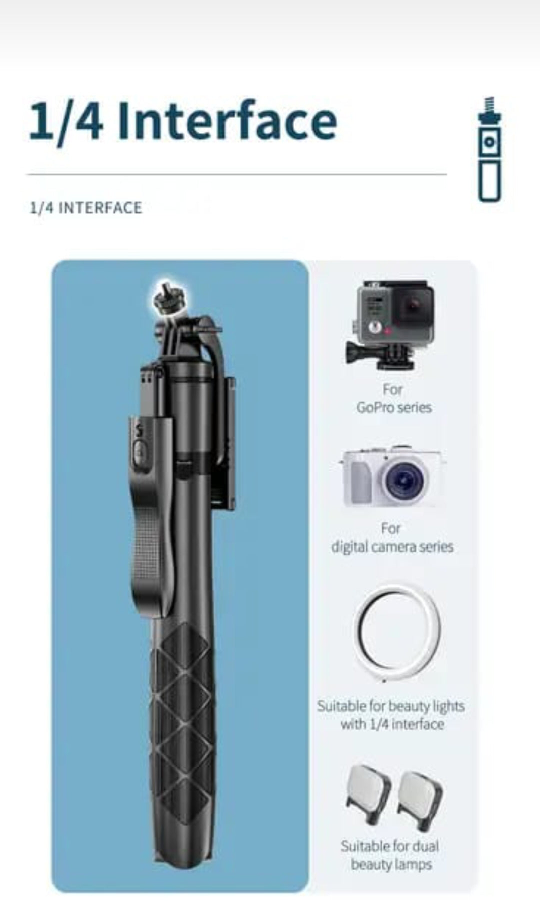 Trépied Selfie 3-en-1 Ultra Long – 1,75 m